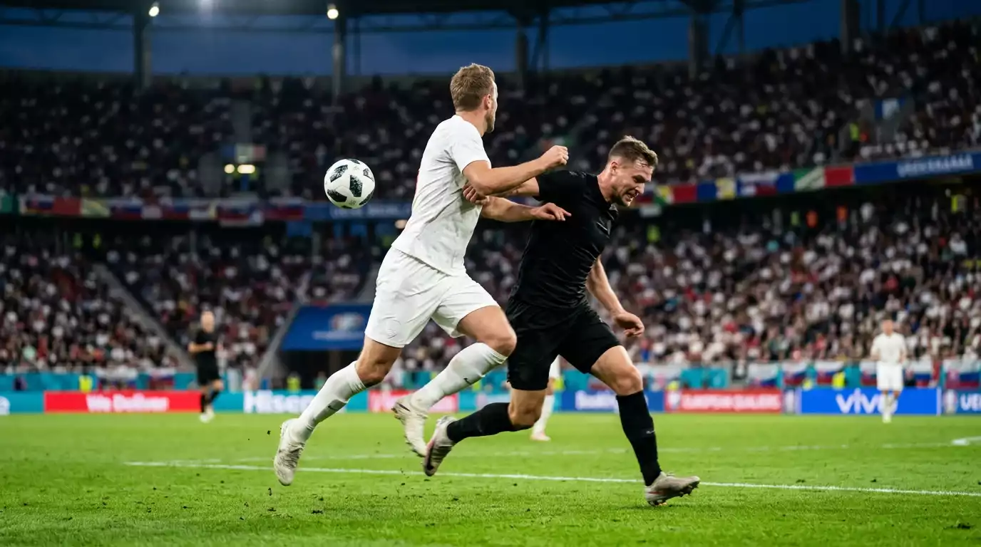 Futbalisti v zápase MS 2026 počas večerného duelu pod umelým osvetlením