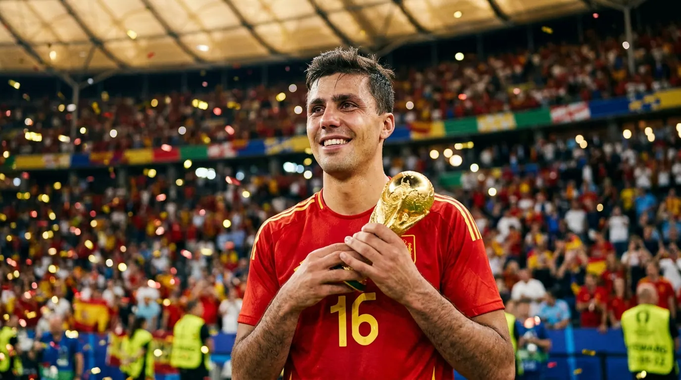 Rodri s trofejou pre najlepšieho hráča MS 2026